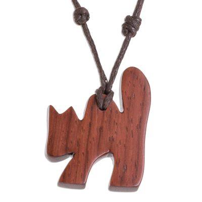 Estoraque Cat,'Estoraque Wood Cat Pendant Necklace from Costa Rica'