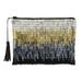 Glittering Luxe,'Petite Gold and Silver Hand Beaded Clutch Evening Bag'