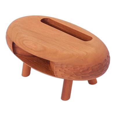 Ovoid Traces,'Hand-Carved Ovoid Teak Wood Phone Speaker from Thailand'
