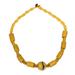 Eco Yellow,'Yellow Recycled Glass Beaded Necklace from Ghana'