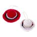 Holiday Sombreros,'Hand Crocheted Sombrero Christmas Ornaments (Pair)'