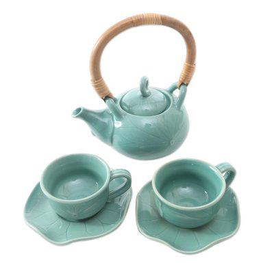 Honeymoon Tea,'Ceramic Tea Set for Two (5 Pcs)'