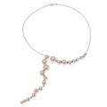 'Bubble-Themed Sterling Silver Y Choker Necklace from Mexico'