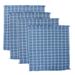 'Blue-Grey Hand Woven Checkered Cotton Placemats (Set of 4)'