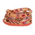 Radiant Protection,'Handcrafted Beaded Positive Energy Long Wrap Bracelet'