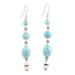 Healing Wishes,'Sterling Silver Dangle Earrings with Calcite Gemstones'