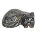 Feline Rest,'Handcrafted Antique Finished Brass Sculpture of a Sleepy Cat'