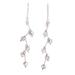 Crystal Sparkle,'Crystal Bead Dangle Earrings With Sterling Silver Hooks'