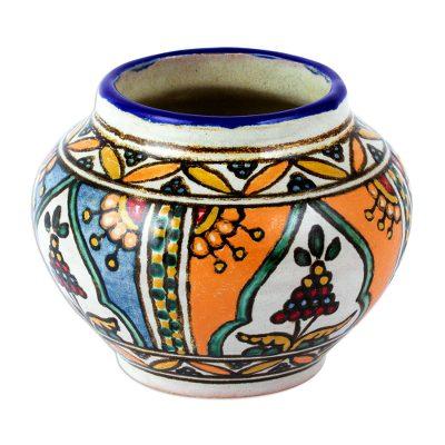 Desert Fruits,'Talavera Inspired Unique Flower Pot from Puebla Mexico'