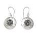 Clone Discs,'Hammered Sterling Silver Dangle Earrings with Spiral Motifs'