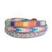 Streets of Antigua,'Multicolor Glass Beaded Wrap Bracelet with Geometric Motifs'