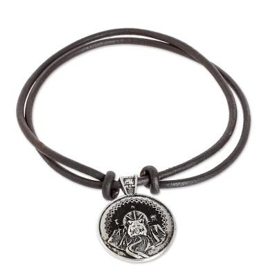 E Emblem,'Mayan Astrology-Themed Pendant Necklace with E Sign'