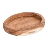 Fine Delights,'Handcrafted Oval-Shaped Conacaste Wood Snack Plate'