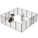 AOOLIVE 16 Panels Dog Pen 40" Height Dog Fence Exercise Pen w/ Doors for Large/Medium/Small Dogs, Portable Metal in Black | 41.7 H x 32 D in | Wayfair