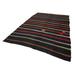 Black 128 x 84 x 0.4 in Area Rug - Rug N Carpet Kilim Rectangle 7'0" X 10'7" Area Rug Wool | 128 H x 84 W x 0.4 D in | Wayfair a-8684012086133