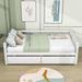 Red Barrel Studio® Lindzy Twin Size Two Drawers Wood Daybed w/ Slats Support Wood in White | 26 H x 41.8 W x 79.5 D in | Wayfair