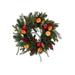 The Holiday Aisle® Evergreen Mix w/ Ornaments, Berries, & Orange Slices 24" Wreath Most Realistic Faux in Green/Orange/Red | Wayfair