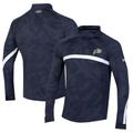 Men's Under Armour Navy Midshipmen Game Day Camo Raglan Quarter-Zip Top