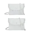 Sac à bandoulière délicat pour femmes sac à bandoulière blanc avec chaîne de perles pour le