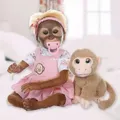 Poupées bébé en coton de silicone doux joli singe pour le beurre corps confortable ensemble