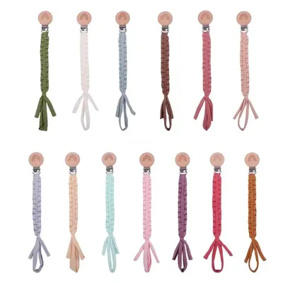 Pratique Bébé Attache Tétine Tissu Tissé Soothie Anneau De Dentition Jouet pour Garçon Fille Bébé