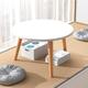 Table D'appoint Ronde, Petite Table Basse Avec 3 Pieds En Bois, Bout De Canapé Style Scandinave