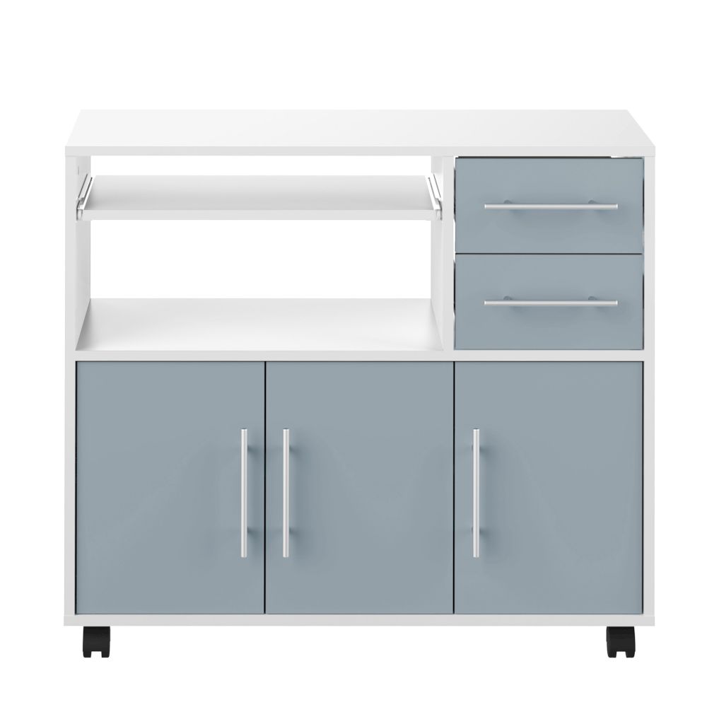 TemaHome »Marius« Küchenschrank auf Rollen Weiß mit Celadon Grey 89x81x40 cm