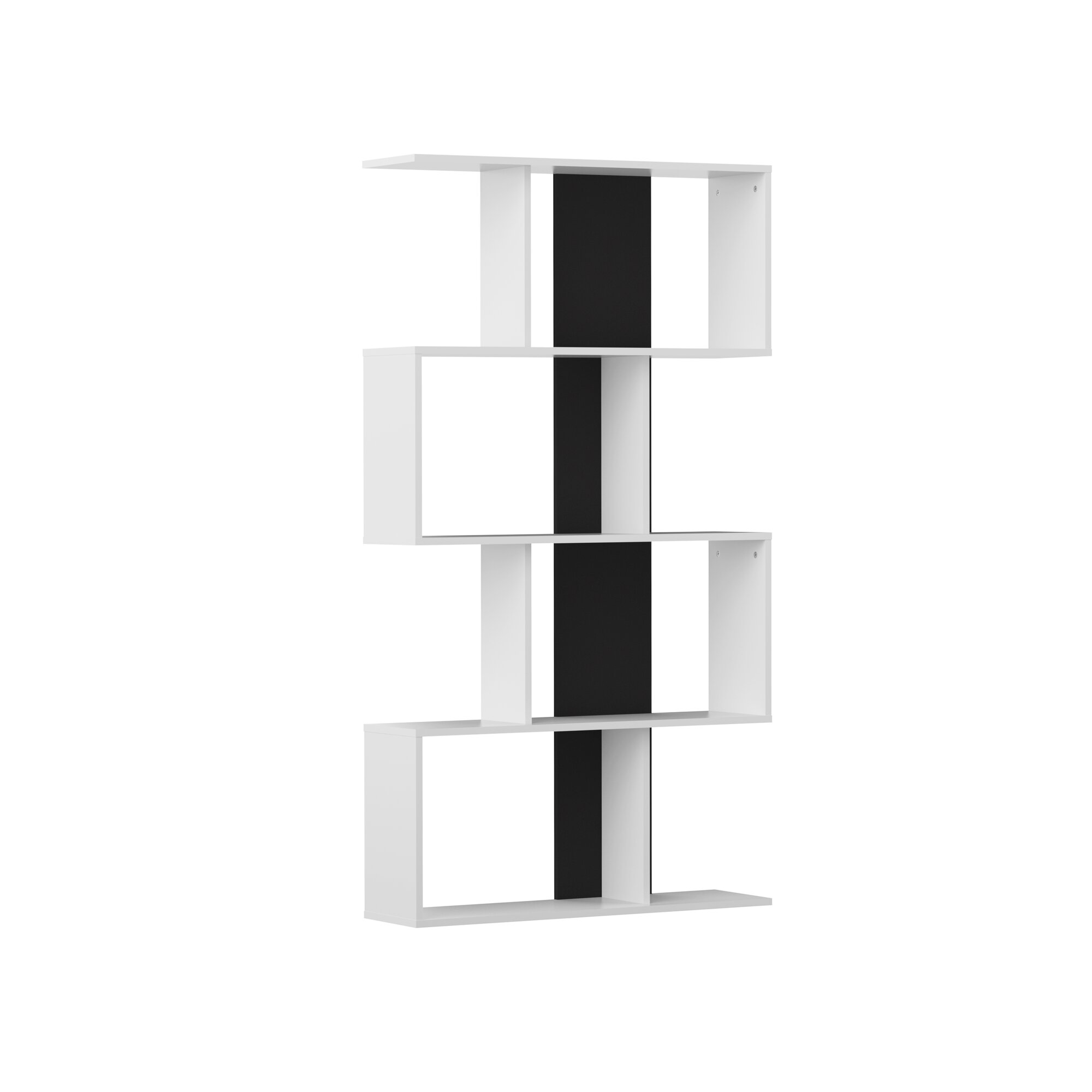 TemaHome »Sigma« Bücherregal Weiß mit Schwarz 89x165x25 cm