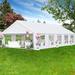 Outdoor White Party Tent Canopy with Windows - 20*33 Ft