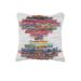 HomeRoots 20" X 20" White Red Green Blue Yellow And Orange 100% Cotton Geometric Zippered Pillow