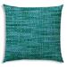 HomeRoots 17" X 17" Aqua And Lime Blown Seam Solid Color Lumbar Indoor Outdoor Pillow - 14