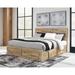 Signature Design by Ashley Hyanna Tan Brown Storage Bed with 2 Under Bed Storage Drawer