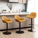 Glitzhome Set of 3 Mid-Century Modern Adjustable Swivel Bar Stools - Set of 3