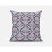 HomeRoots 20" X 20" Gray And Blue Blown Seam Geometric Indoor Outdoor Throw Pillow - 15