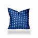 HomeRoots 17" X 17" Blue And White Zippered Gingham Throw Indoor Outdoor Pillow - 18