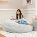 Jaxx Cocoon 4 Foot Kids Bean Bag Chair and Crash Pad - Faux Fur