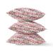 HomeRoots 28" X 28" Red And White Blown Seam Floral Indoor Outdoor Throw Pillow - 30