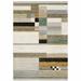 HomeRoots 3' X 5' Beige Gold Black Grey Tan Teal And Rust Geometric Power Loom Area Rug - 3' x 5'