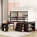 Twin Size Loft Bed with Rolling Cabinet, Shelf and Tent, Wooden Kids' Loft Bed Frame with Drawers for Teens/Bedroom/Guestroom