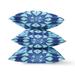 HomeRoots 16" X 16" Blue Blown Seam Geometric Indoor Outdoor Throw Pillow - 19