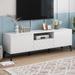 Modern TV Stand for 70 inch TV, Entertainment Center with Adjustable Shelves, 1 Drawer and Open Shelf, TV Console Table