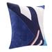HomeRoots 20" X 20" Cobalt Blue And Navy 100% Cotton Abstract Zippered Pillow