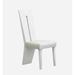 HomeRoots Set of Two Contemporary Sleek High Gloss White Dining Chairs