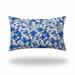 HomeRoots 16" X 26" Blue And White Zippered Coastal Lumbar Indoor Outdoor Pillow Cover - 4
