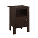 24" Espresso Square Nightstand