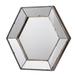HomeRoots 18" Hexagon Wall Mounted Vintage Style Glass Frame Accent Mirror - 16.5