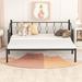 Classic Twin Size Platform Bed Metal Daybed with Trundle