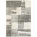 HomeRoots 2' X 3' Grey Ivory And Silver Geometric Shag Power Loom Stain Resistant Area Rug - 2' x 3'