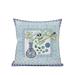 HomeRoots 18" X 18" White And Grey Bird Blown Seam Floral Indoor Outdoor Throw Pillow - 20