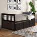 Twin Size Daybed Frame Fence Headboard Footboard Trundle and 3 Drawer